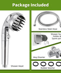 Package contents of Ultimate No Drill Dog Shower Attachment Kit For Quick Baths Indoor Outdoor Use Lightweight Handheld Sprayer