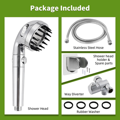 Package contents of Ultimate No Drill Dog Shower Attachment Kit For Quick Baths Indoor Outdoor Use Lightweight Handheld Sprayer