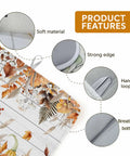 Fall Thanksgiving Dish Drying Mat Set With Pumpkin Leaves Design Absorbent Microfiber with soft material and strong edge details.