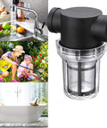 Inline Water Pump Strainer Filter For Garden Pond And RV 1 Inch 40 And 80 Mesh Stainless Steel Screen with transparent bowl
