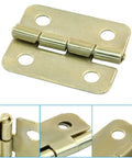 Gold Mini Butt Hinges Set 0.63 x 0.70 Inches For Small Cabinets Jewelry Boxes And Dollhouses Includes Mounting Screws 8 Pieces