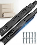 10 Inch Beefy Drawer Slides Heavy Duty Full Extension With Auto Lock Side Mount Rails 100 Lb Capacity Ball Bearing Glides displayed