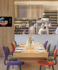 Dining area with wall showing Vintage Metal Sign Ramen Noodle Soup Tin Wall Art 8 By 12 Inch For Kitchen Home Bar Office Decor