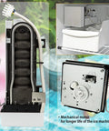 FDI104S Ice Maker Replacement for Frigidaire Refrigerators, high-capacity white ice maker with harness, installed in freezer, mechanical motor