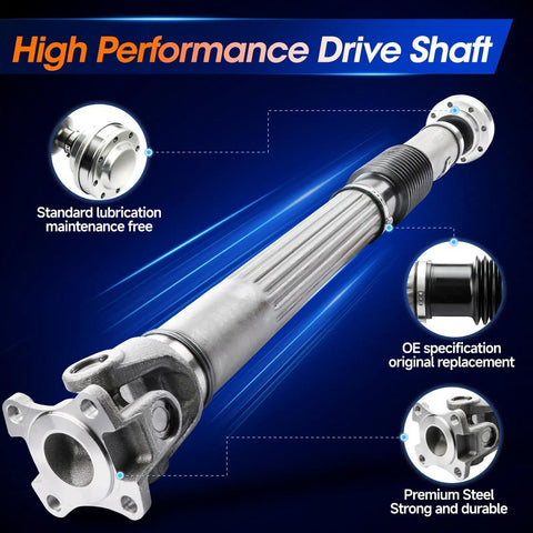 Front Drive Shaft Assembly for Jeep Wrangler JK 2007 Through 2017 3.6L 3.8L Engines Prop Shaft Replacement Fits 52853319AC Durable Heavy Duty Drive Shaft for Off Road Daily Trail Rides, steel, maintenance-free