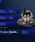 Rear Wheel Hub And Bearing Assembly 512509 Fits Toyota Mirai 2016 2019 And Prius V 2012 2018 With ABS Sensor 5 Lug