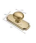10 Pack 1-1/4 Inch Cabinet Knobs with 2.8-Inch Backplates Satin Gold Brushed Brass Drawer Knobs for vintage-style use.