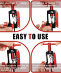 Infographic showing steps to use 2 In 1 Bike Brake Hydraulic Needle Driver And Hose Fitting Insert Tool For MTB And Road Bikes