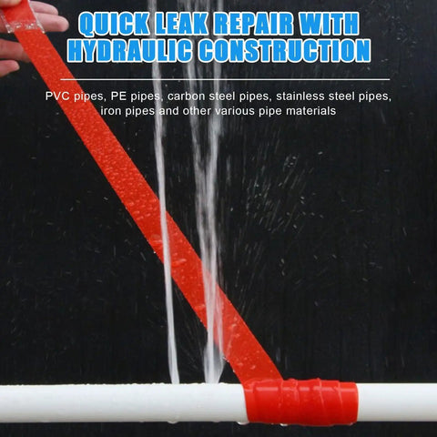 Must-Have Pipe Repair Tape That Waterproofs Any Leak With Self Fusing Adhesive To Fix PVC Copper Iron Or Rubber Pipes Fast on leaking PVC pipe.