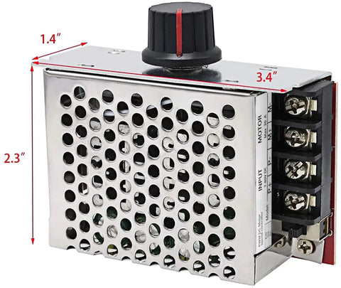 7-80V PWM DC Motor Speed Controller Switch 30A with aluminum housing and adjustable potentiometer