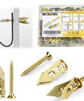 Effortless Self Drilling Drywall Anchors Kit With Screws 160Pcs Zinc Winged Anchors And Screws for gypsum board installation
