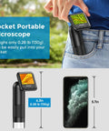 800X Handheld Digital Microscope With 2 Inch LCD Screen, Adjustable LED Lights, Pocket Microscope For Curious Kiddos, Coin Magnifier Camera, USB To PC, Great For STEM Projects And Immersive Micro World Exploration, pocket size in jeans