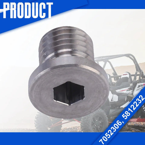 Must Have Oil Drain Plug And Washer Kit For Polaris Ranger XP 1000 900 800 700 570 General Fits All Models From 2013 To 2025 Without Diesel Engine Problems Super Secure Gasket Seal; steel plug close-up