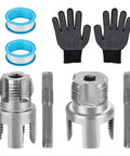 All In One Pipe Threading Kit For Home Plumbing DIY Internal And External Thread Tools In One Pack with gloves and tape