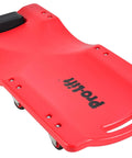 Pro Lift 36 Inch Heavy Duty Mechanics Plastic Creeper With Ergonomic HDPE Body Padded Headrest top view in red color.