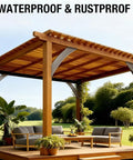 Rock Solid Heavy Duty Connector Bracket Kit 45 Degree Support For Wooden Structures And Garden Pergolas Featuring Inside Mount Roof Riser Design Making Diy Corner Bracing A Quick Snap For Any Backyard Build, showcasing a stylish outdoor pergola.
