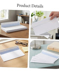 White Self Sealing Envelopes 100 Pack With Peel And Seal Flap For Biz Mail And Legal Documents shown on desk