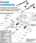 Exploded view of Beefed Up Guide Pin Kit For Bendix ADB22X Air Disc Brake Replacement Pack Direct OEM Replacement For Holland P89 Plus