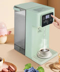 Instant Hot Water Dispenser With 1500W Heating 3L Large Tank Countertop Water Filter System Smart Touch Screen Child Lock Office Ready Green Finish Quick On Demand Hot Water For Home Or Work