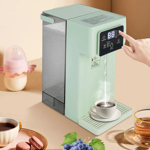Instant Hot Water Dispenser With 1500W Heating 3L Large Tank Countertop Water Filter System Smart Touch Screen Child Lock Office Ready Green Finish Quick On Demand Hot Water For Home Or Work