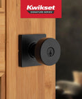 Keyed Entry Door Knob With Lock And Key For Exterior Front Door Matte Black Finish Secure SmartKey Rekey Security