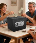 Family using Slick Compact Home Safe Box With Coin Slot And Digital Keyboard Personal Safe For Money Cash And Documents