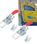 Heavy Duty Iron 2 Pack Quick Release Toggle Latch Clamps for Secure And Adjustable Pull Locking of Heavy Doors Trunks Or Industrial Fixtures That Gonna Make Your Job Easier Fast