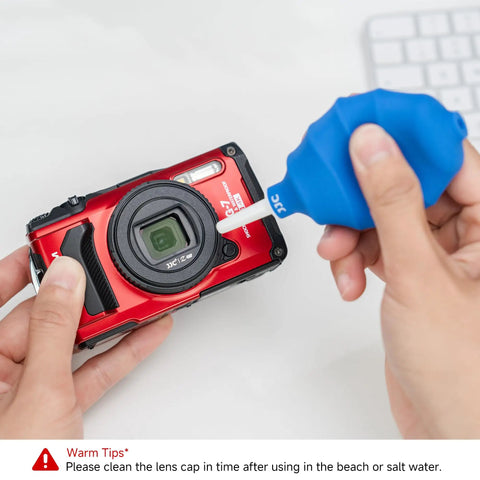 Waterproof Lens Cap Cover Protector For Olympus Tough TG Series Cameras TG-7 TG-6 TG-5 TG-4 TG-3 TG-2 TG-1 Rotate To Open Or Close Replaces LB-T01 Lens Barrier in use