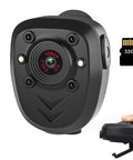 Dope Wearable Police Body Cam With Night Vision And 1080P HD Recording Built In 32GB Memory, front view and side details