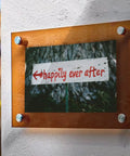 Mounted sign on wall using Standoff Screws For Acrylic Signs Three Quarters By One Inch Stainless Steel Wall Mount Hardware