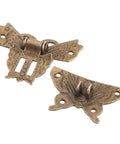 Antique Bronze Butterfly Hasp Latch 59x53mm lock for jewelry box cabinet; durable zinc alloy construction hardware