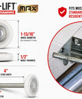 Heavy Duty Nylon Garage Door Rollers With Sealed 6200ZZ Bearings And 2 Inch Wheels showing 1-13/16 inch wheel diameter and 4 inch stem.