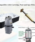 Heavy Duty Threaded Rod And Retainer Clamp Ring Knob Assembly, Smooth Operator Pool Filter Replacement Kit view with pool and spa filter.