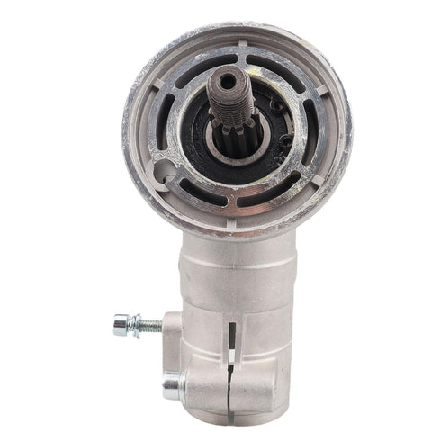 Bevel Gear Replacement Gear Head For Trimmers Fits 128 LX 128LD 128LDX 125L 125LD metal gear head with shaft and bolt visible