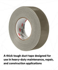 Extra Heavy Duty Olive Duct Tape 6969, Industrial Strength Water-Resistant 10 mil, 48 mm x 54.8 m Roll for Maintenance and Repairs