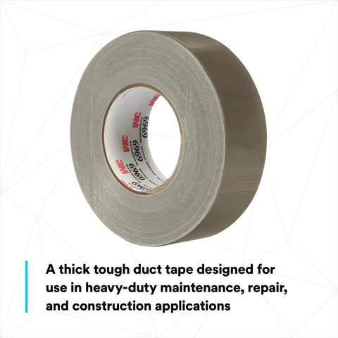 Extra Heavy Duty Olive Duct Tape 6969, Industrial Strength Water-Resistant 10 mil, 48 mm x 54.8 m Roll for Maintenance and Repairs