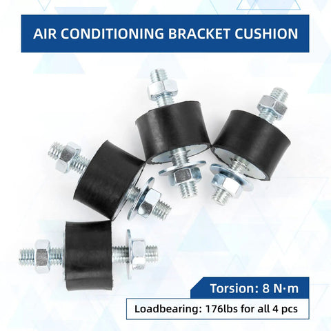 M8 Rubber Vibration Isolator Mounts 30x20mm 4 Pack Anti Vibration Shock Absorbers with studs