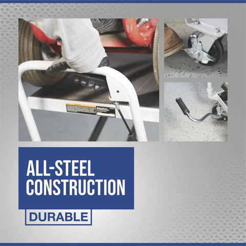 Heavy Duty Hydraulic Table Cart With Fast Two Speed Lift And 1000 LB Capacity Built Tough For Garage Projects Featuring Smooth Rollin Caster Wheels And Rugged Powder Coated Steel Frame For Daily Hauling