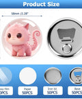 50 Sets 2.25 Inch Bottle Opener Button Badges With Magnetic Backing Must Have DIY 58mm Button Maker Supplies Fridge Magnet Blanks