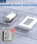 30 Pack Decorator Single Pole And 3 Way Light Switches UL Listed Ideal For Hallways And Large Rooms Easy Install For DIY Home Wiring And Quick Home Upgrades, individually packed switch and white wall plate