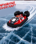 Beginner Friendly Remote Control Hovercraft Boat Amphibious RC Watercraft With Dual Motors on ice surface