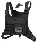 Outdoor Chest Bag For Men Concealed Vest Holster Fits Most Pistols Adjustable Anti Theft EDC Pack Black Tactical