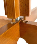 Close-up of wooden joint on Wooden Katana Stand For Tatami Mats And Cutting Practice, Heavy Duty Target Base, sword holder detail
