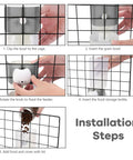 Installation steps for No Fuss Slick Hanging Automatic Small Pet Food Water Dispenser For Cages With Anti Spill Base.