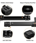 Heavy Duty Appliance Rollers With Extendable Sliders And Liftable Washing Machine Base Black With Anti Slip Pads And Durable Wheels