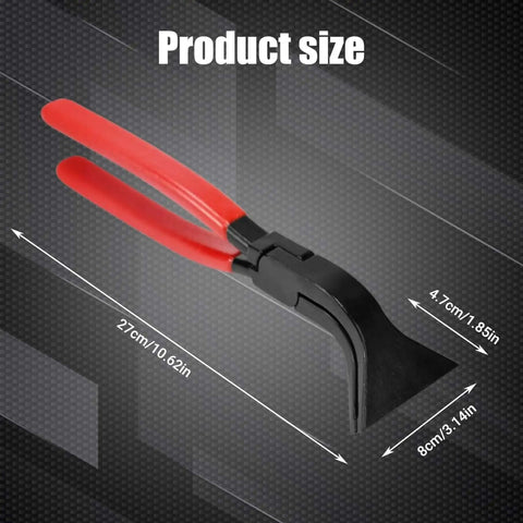 45 Degree Sheet Metal Bender Hand Seamer With Non Slip Grip Heavy Duty High Carbon Steel Pliers dimensions displayed