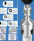 Close-up of the 2026 New Dual Function Pipe Tapping And Threading Tool Kit, showcasing carbon steel design and hexagonal handle.