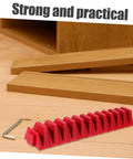 Space Saving Wrench Rack Organizer For Garage And Workshop 12 Piece Tool Organizer Tray Labeling Wrench Storage Holder To Speed Up Finding The Right Tool Heavy Duty Wrench Sorter And Wall Mount in red with hex key on wooden surface
