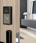 No Drill Doorbell Mount for Ring Battery Video Doorbell 2 3 4 2020 Release 2024 Release Plus Pro installed on wooden door