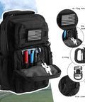 Rugged Tactical Sling Pack For Everyday Carry, Shoulder Crossbody Bag With Bottle Holder, 13L Capacity, Black With Grey Patch